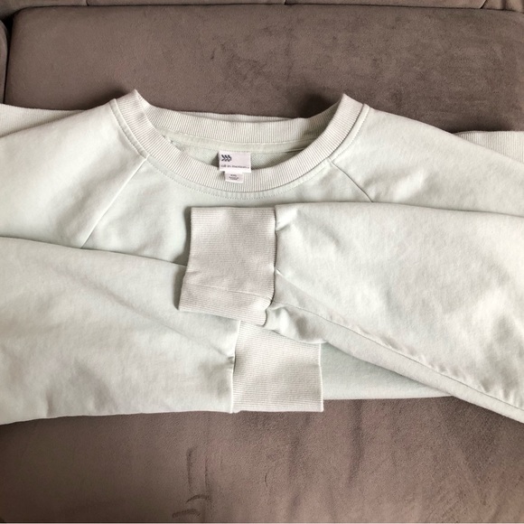 All in Motion mint green French Terry slightly cropped sweatshirt. - Picture 4 of 4